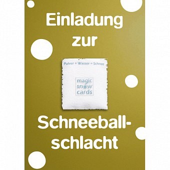 Magic Snow Card - Einladung zur Schneeballschlacht