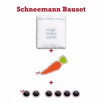 Magic Snow Card - Schneemann Bauset